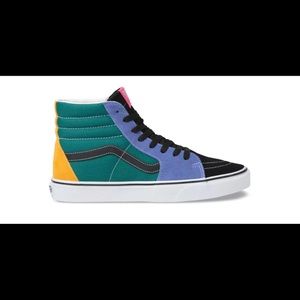 Vans color block high top shoes